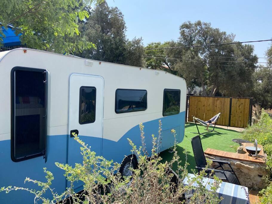 Cozy Seaview Glamping Caravan HaBonim Exterior foto